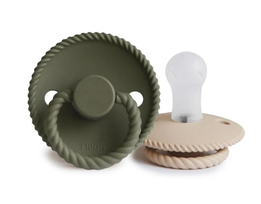 [451856] FOPSPEEN, Rope, 0-6m, o/p, sil, croiss croissant/olive, siliconen speen, ortho/physio, T1, 2 stuk(s)