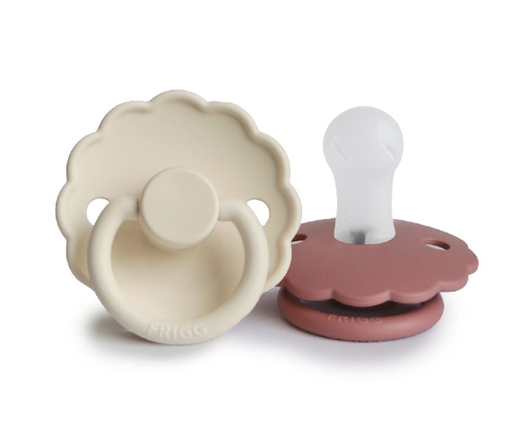 [451875] FOPSPEEN, Daisy, 6-18m, o/p, sil, cream/ powder blush, siliconen speen, ortho/physio, T2, 2 stuk(s)