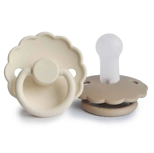 [451876] FOPSPEEN, Daisy, 6-18m, o/p, sil, cream/ croissant, siliconen speen, ortho/physio, T2, 2 stuk(s)