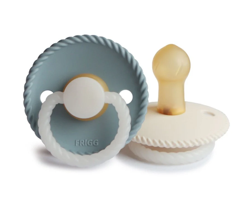 [454521] FOPSPEEN, Rope Night, 0-6m, o/p, rub, st.blue/cream, rubber speen, ortho/physio, T1, 2 stuk(s)