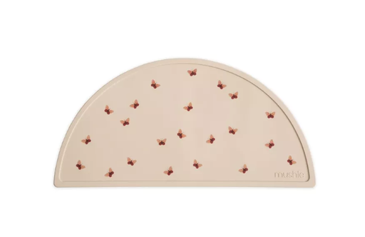 [466456] Mushie | Placemat Butterflies Silicone Ecru