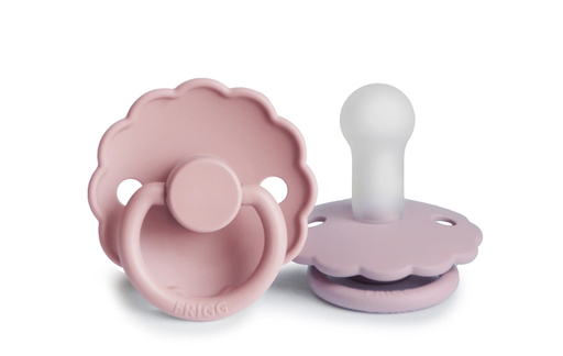 [466492] FOPSPEEN, Daisy, 6-18m, o/p, sil, baby pink/soft lilac, siliconen speen, ortho/physio, T2, 2 stuk(s)