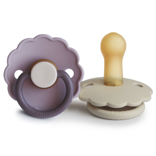 [466501] FOPSPEEN, Daisy, 0-6m, o/p, rub, lavender haze/cream, rubber speen, ortho/physio, T1, 2 stuk(s)