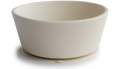 [477380] Mushie | Kom met Zuignap Ivory Silicone Off White