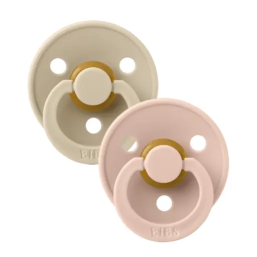 [431452] FOPSPEEN, Colour, 2-Pack T1, vanilla/ blush, natuurlijk rubber, 0-6m, ecru/roze, ortho/physio, 2 stuk(s)