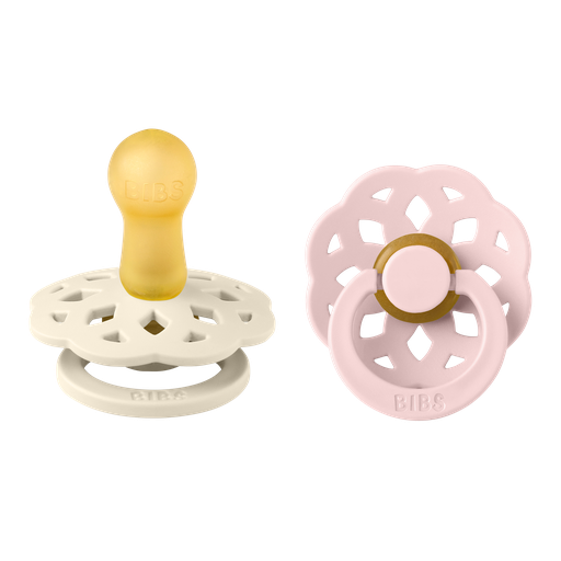 [434187] FOPSPEEN, Boheme, 2-Pack T2, ivory/blo blossom, natuurlijk rubber, 3-18m, roze/ecru ortho/physio, 2 stuk(s)
