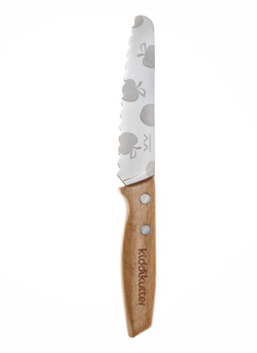 [452881] MES, Kiddikutter Knife For Kids, wood, bruin, uni, van 36 maand, Cuts Food Not Fingers, bestek