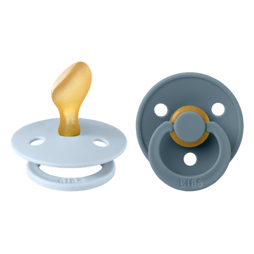 [457154] FOPSPEEN, Colour, 2-Pack T2, anat, baby blue/petrol, natuurlijk rubber, 6-18m, ecru/groen, dental/anatomisch, 2 stuk(s)