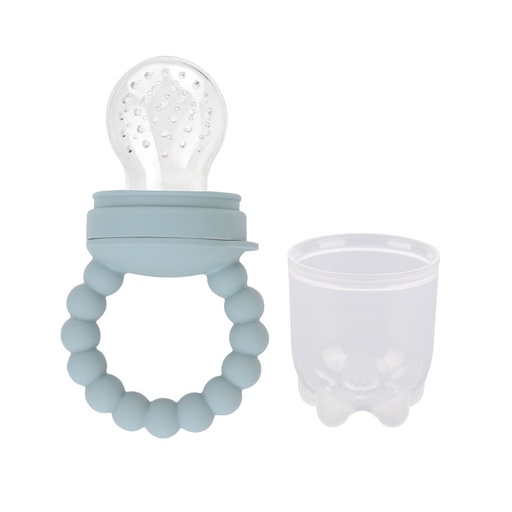 [463404] SABBELSPEEN, Food Feeder, blueberry, blauw, PP/siliconen, inclusief 3 vervangnetjes, houder is ook bijtring