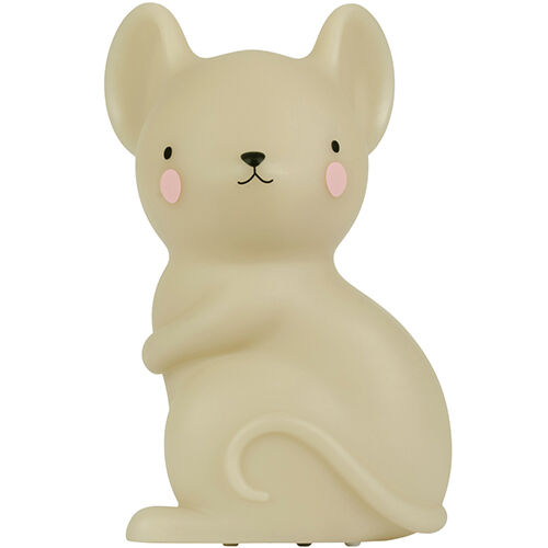 [442680] NACHTLAMP DRAADLOOS, bruin, Muis, Little Light, figuur, muis, 8x13.2x6.8cm, LED lampje