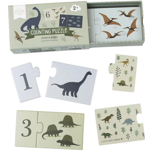 [466741] A Little Lovely Company | Puzzel Counting Puzzle Dinosaurussen +24M