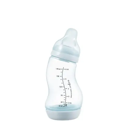 [449770] STANDAARDFLES/S-FLES, 170 ml, N, ice, PES, Basic, blauw, Natural, silic speen/ 1 gaatje, 0m+, 1 stuk(s), fles, 2023