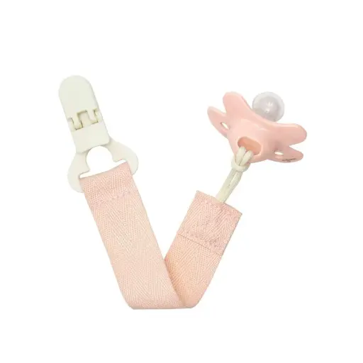 [456766] FOPSPEENKETTING, blossom, uni, lint polyester met clip in kunststof, koord, L: 23 cm, vr fopspeen met ring, 2023