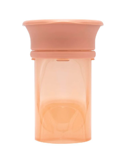 [456801] DRINKBEKER, 360°, 250 ml, peachy, roze, uni, kunststof, deksel, 1 stuk(s) 2023