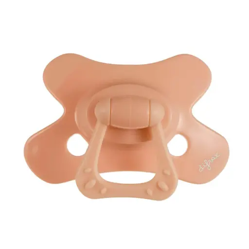 [456894] Difrax | Fopspeen Natural Pure Collection Silicone Speen Ortho/Physio Peachy 6-12M