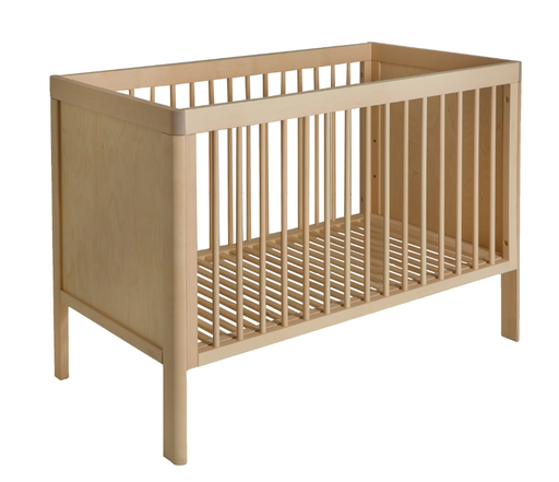 [268722] BED, 60x120, Lukas, nature, bruin, massief berk, babybed, incl bodem, Troll Nursery