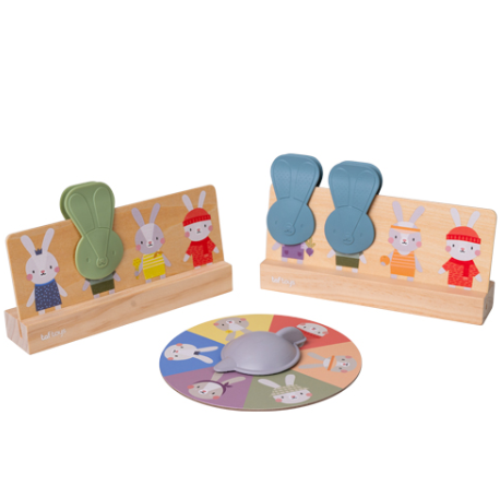 [477512] GEZELSCHAPSSPEL, My 1st Bunny Bingo, Urban Garden, hout/kunststof, vanaf 24 maanden
