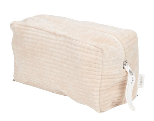 [461774] TOILETTAS, Vik sand, ecru, geribbeld/uni, 23x12x10cm, corduroy/polyester, rits, 2023/24