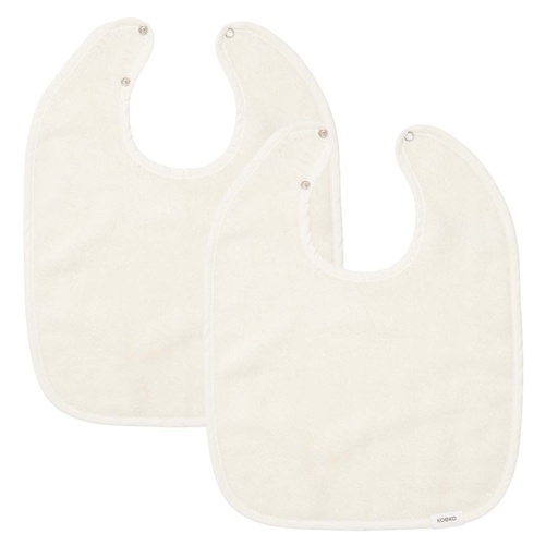 [472783] SLABBETJE, 2-Pack, Dijon Daily warm white, ecru, uni, drukknopensluiting, badstof, 33x44cm, 2 stuk(s), 2023/24