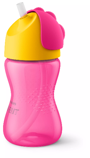 [315619] Avent | Drinkbeker met Rietje Roze/Geel 300 ml