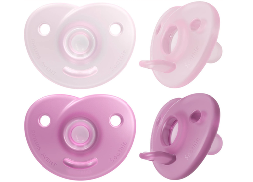 [427903] FOPSPEEN, 0-6m, Soothie, girl, o/p, siliconen, roze/paars, siliconen speen, ortho/physio, 2 stuk(s)