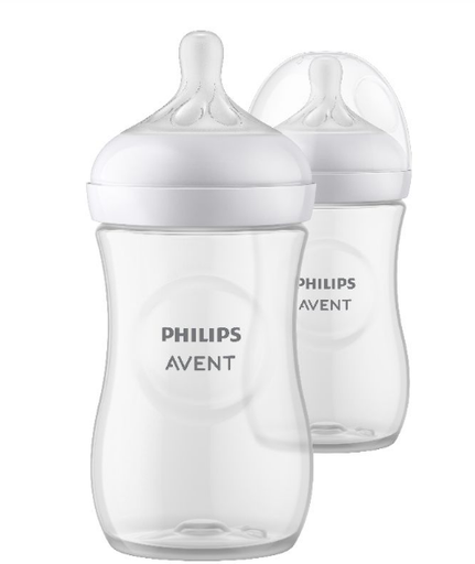 [463491] BREEDHALSFLES, PP, NR, 260 ml, Duo, uni, Natural Response, transparant, siliconen speen, 1m+, 2 stuk(s), fles, 2023