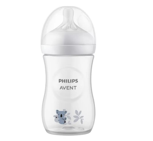 [463495] BREEDHALSFLES, PP, NR, 260 ml, koala, Natural Response, transparant/pr. koala, silic speen, 1m+, 1 stuk(s), fles, 2023