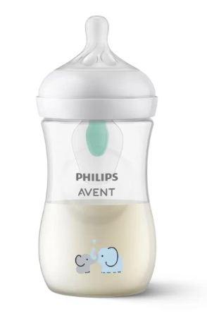 [463508] Avent | Breedhalsfles Olifant Natural Response Airfree PP 260 ml  