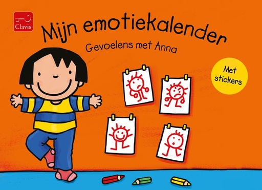 [447470] BELONINGSKALENDER, Mijn Emotiekalender, Kathleen Amant, rood, 1 week /pagina, horizontaal model, 29 x 21 cm, kalender
