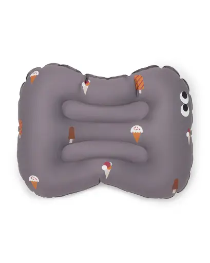 [441760] STOELVERHOGER, Seat Cushion, Ice Cream anthracite grijs, vinyl, bevestiging met riem, opblaasbaar zitkussen