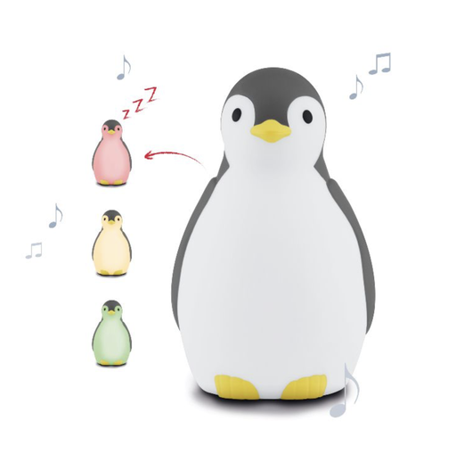 [302949] Zazu | Wekker Slaaptrainer Pam De Pinguin Wit/Grijs
