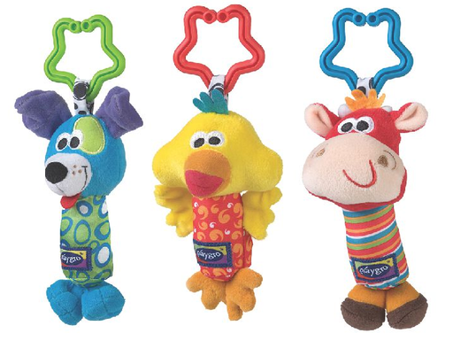 [332236] MAXI-COSI HANGER, Tinkle Trio, Soft, multikleur, koe, hond en eend, textiel, +muziek, vanaf 0 maand