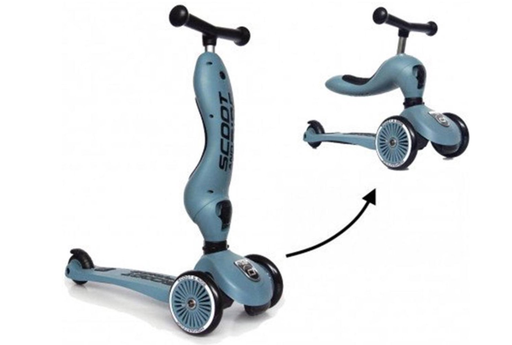 [385780] LOOPFIETS / LOOPAUTO, steel, Highwaykick 1, grijs, uni, kunststof, 12m+