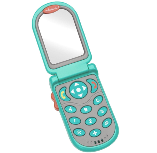 [405589] MULTIMEDIA, Flip & Peek Fun Phone, groen, kunststof, +muziek, vanaf 3 maanden