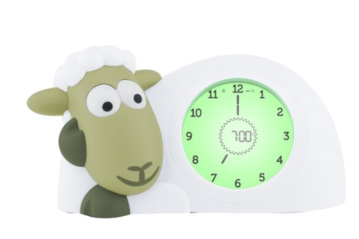 [450494] WEKKER SLAAPTRAINER, Sam, green, wit/groen, uni, analoog, digitaal, met wekker, met nachtlamp