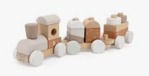 [454841] Label Label | Blokken Stacking Train Hout +18M 