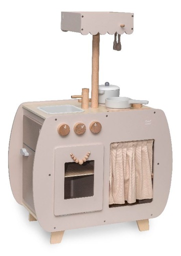 [454853] KEUKEN/HUISHOUDGEREI, Bistro Kitchen, nougat, bruin/ecru, hout, vanaf 24 maanden