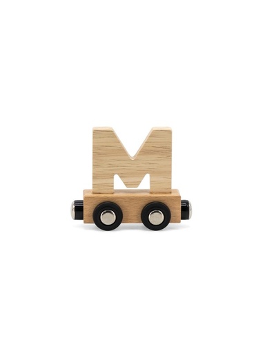 [454906] TREINLETTER, Letter M, natural, bruin, hout, decoratie