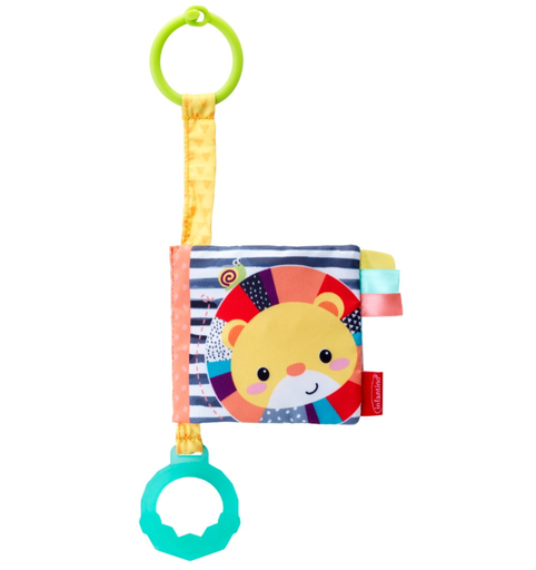 [455869] MAXI-COSI HANGER, Link & Squeak Animal Crinkle Book, Soft, multikleur, textiel, +muziek, +activities, vanaf 0 maand