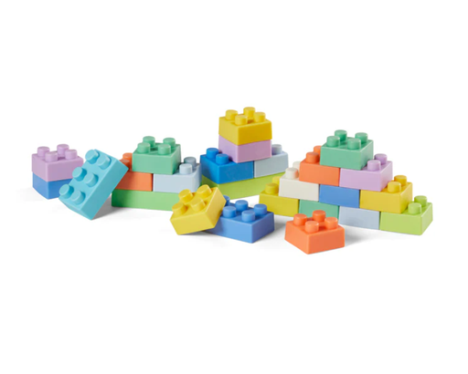 [459241] BLOKKEN, Super soft 1st building blocks, Wee Wild Ones Collection, multikleur, kunststof, educatief speelgoed