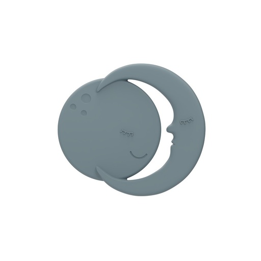 [481619] BIJTRING, Teether, moon blue, blauw, uni, siliconen, vanaf 0 maand