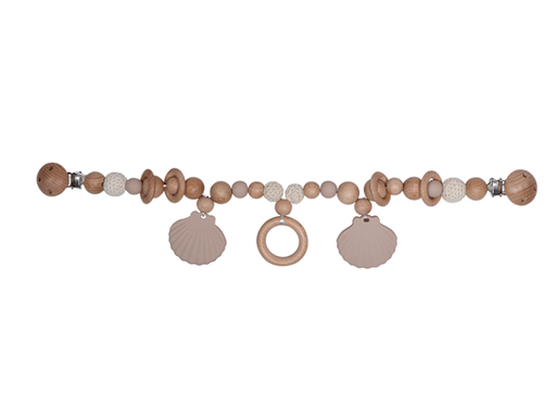 [481624] MAXI-COSI HANGER, Chain stroller, shell nougat, ecru, uni, hout/siliconen, +activities, vanaf 0 maand