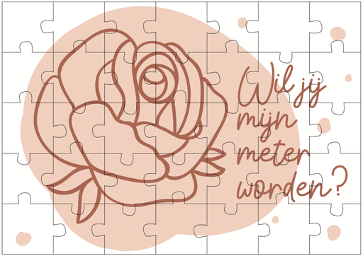 [426970] Minimou | Puzzel "Wil jij mijn Meter worden?" Pink Rose