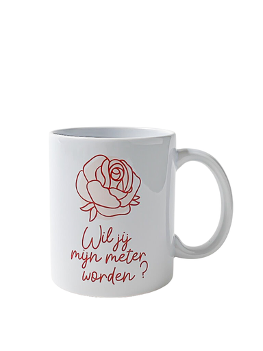 [431469] Minimou | Koffietas "Wil jij mijn Meter worden?" Pink Rose 325ml