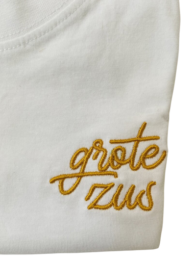 [452336] Minimou | T-shirt "Grote Zus" White/Gold M92/98