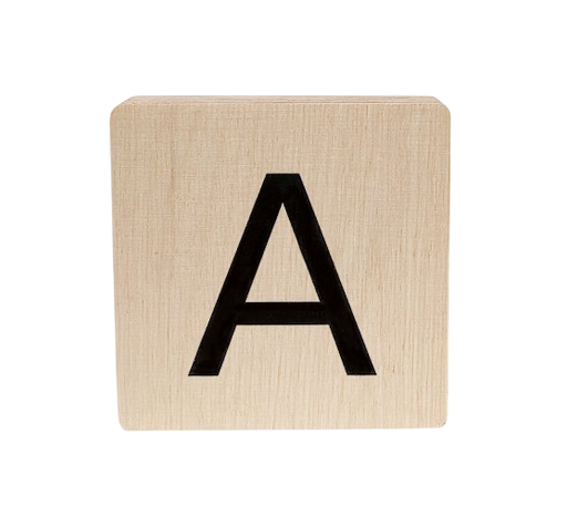 [480708] Minimou | Letter A Hout 10x10cm
