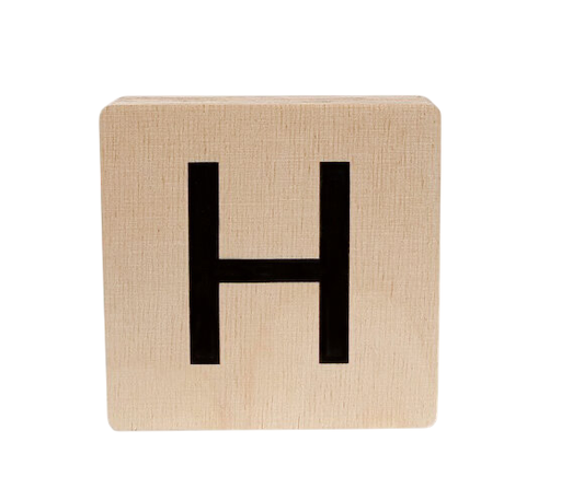 [480715] Minimou | Letter H Hout 10x10cm