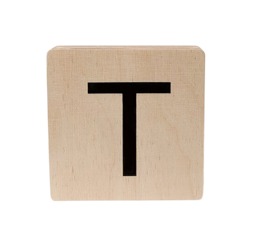 [480727] Minimou | Letter T Hout 10x10cm