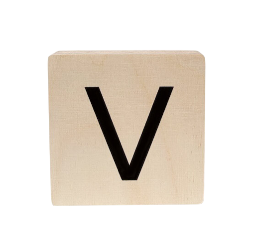 [480729] Minimou | Letter V Hout 10x10cm