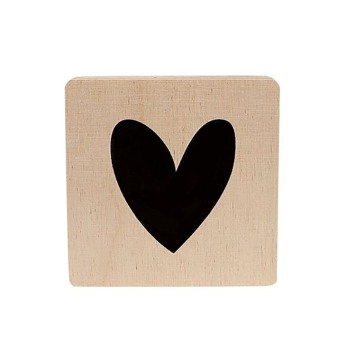 [480743] Minimou | Figuur Hart Hout 10x10cm